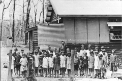 Group 63 (Rapid Landing) school children and teacher Mr Hill