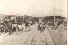 Timber yard at Hamelin Harbour