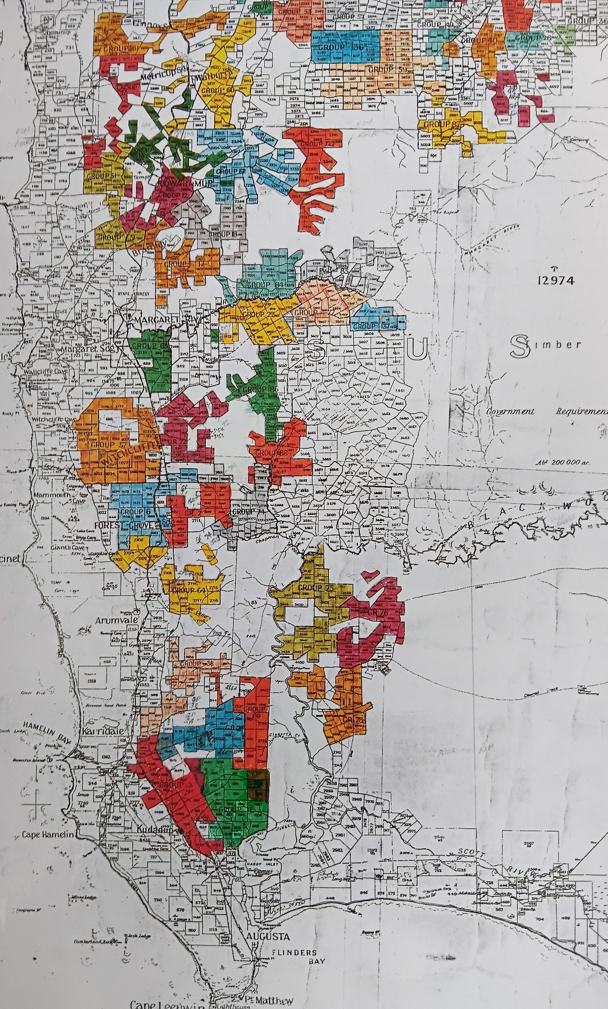 Map with locations of group settlements, click to open this map in a new page